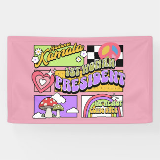 Kamala Harris 1. Frau Präsidentin Einweihung Banner