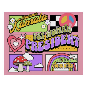 Kamala Harris 1. Frau Präsidentin Einweihung Poster