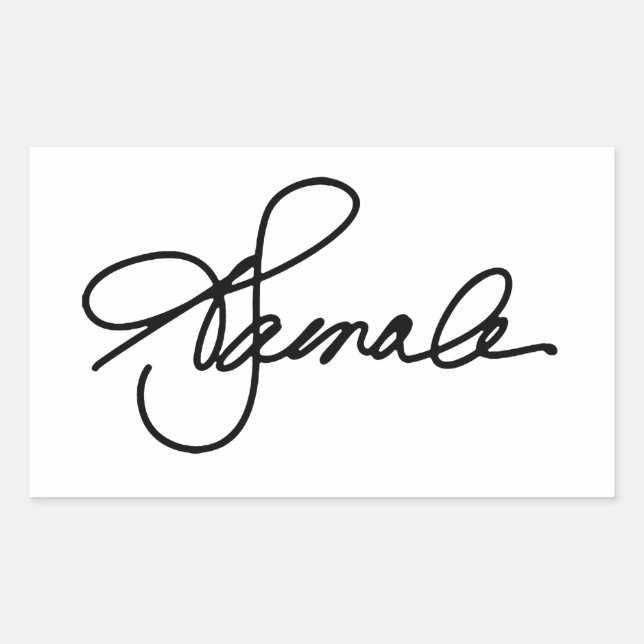 Kamala Harris 2020 Autograph Rechteckiger Aufkleber (Vorderseite)