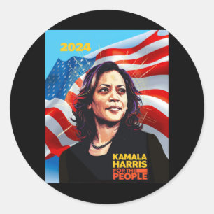 Kamala Harris 2024 2 Runder Aufkleber