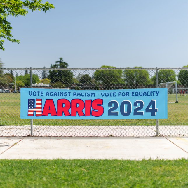 Kamala Harris 2024 Abstimmung gegen Rassismus Banner (Insitu)