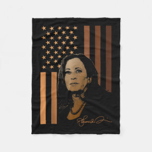Kamala Harris 2024 Amerikanische Flagge Frau Präsi Fleecedecke