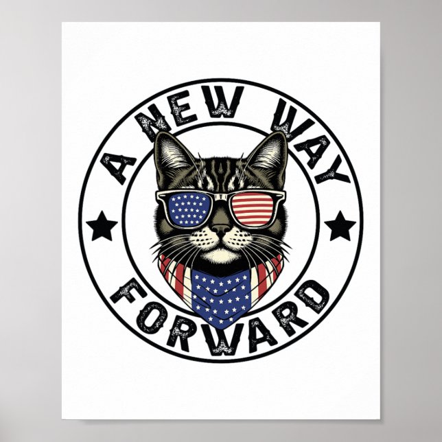 Kamala Harris 2024 Childless Cat - Ein neuer Weg n Poster (Vorne)