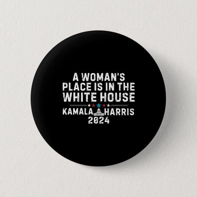 Kamala Harris 2024 - Ein Frauenplatz im Weißen Button (Vorderseite)