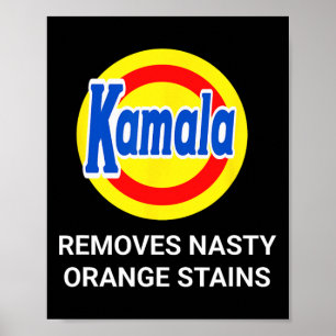 Kamala Harris 2024 entfernt Ekligen Orangenhahn Poster