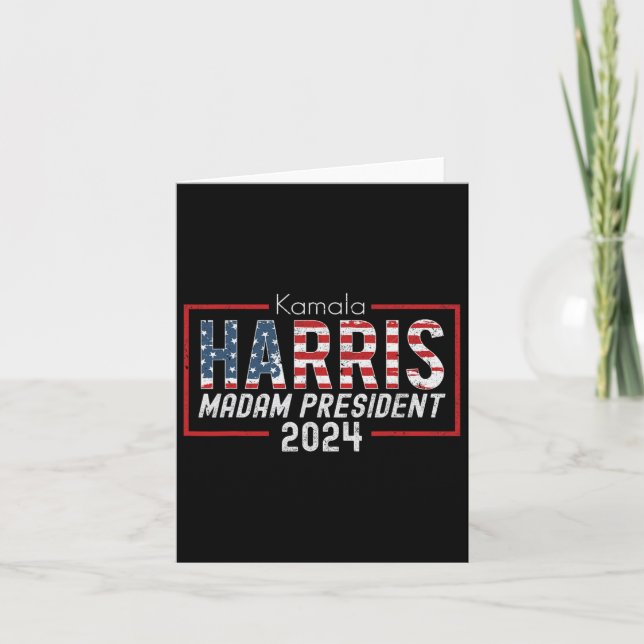 Kamala Harris 2024 Frau Präsidentin Election Costu Karte (Vorderseite)