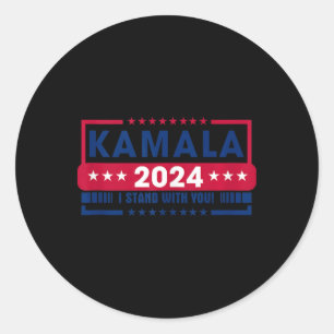 Kamala Harris 2024 Frau Präsidentin Kamala 47 USA Runder Aufkleber