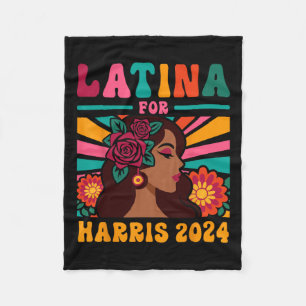 Kamala Harris 2024 Frau Präsidentin - Latina Women Fleecedecke