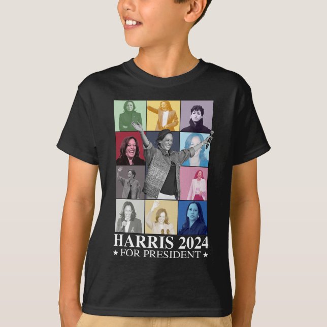 Kamala Harris 2024 Frau Präsidentin Wahldemokratin T-Shirt (Vorderseite)