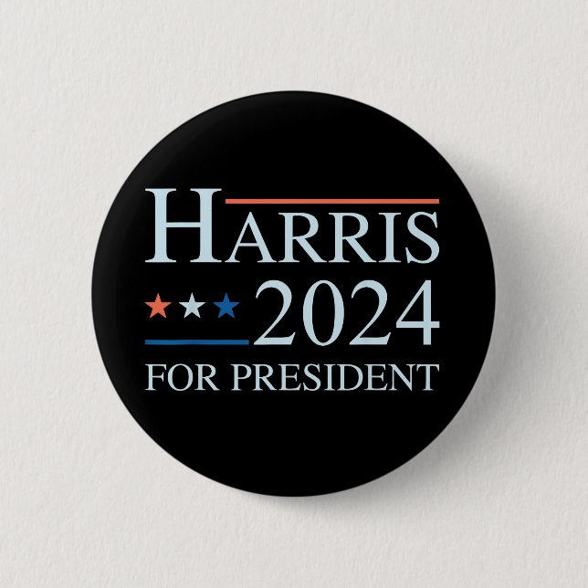 Kamala Harris 2024 für den Präsidenten Button (Vorderseite)