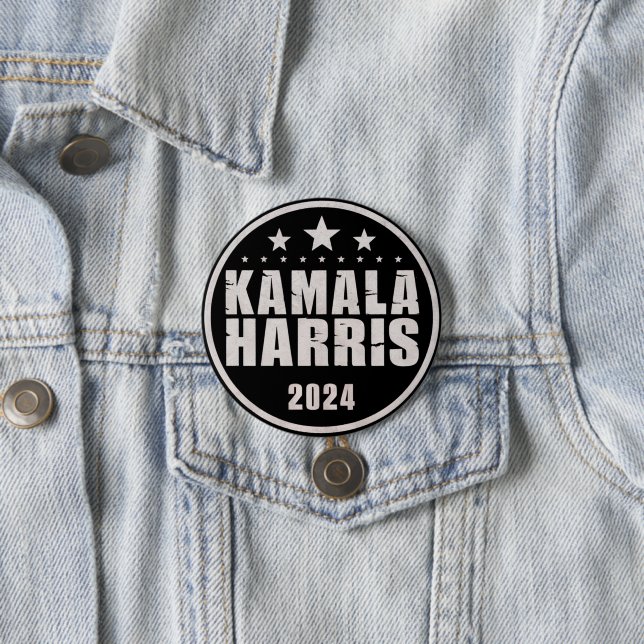 Kamala Harris 2024 für die Präsidentschaftswahl Button (Beispiel)