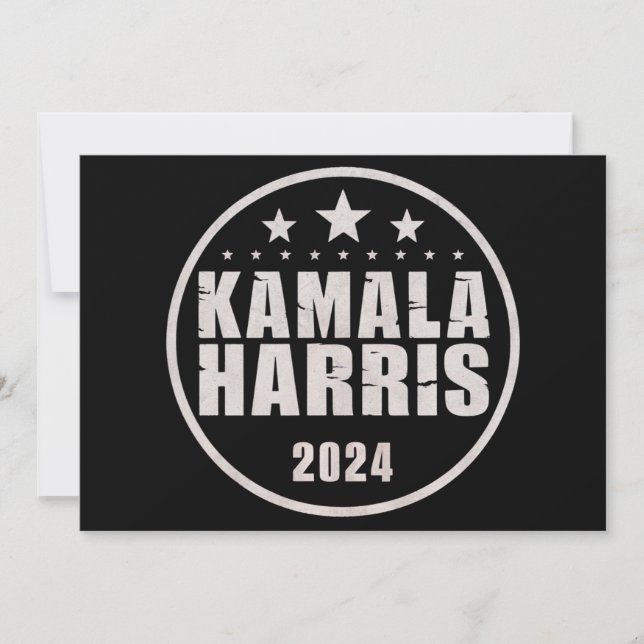 Kamala Harris 2024 für die Präsidentschaftswahl Einladung (Vorderseite)
