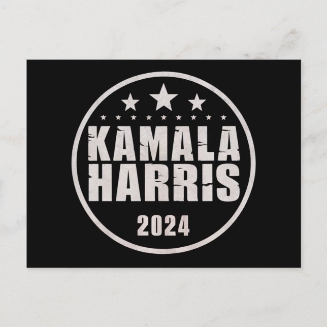 Kamala Harris 2024 für die Präsidentschaftswahl Postkarte (Vorderseite)