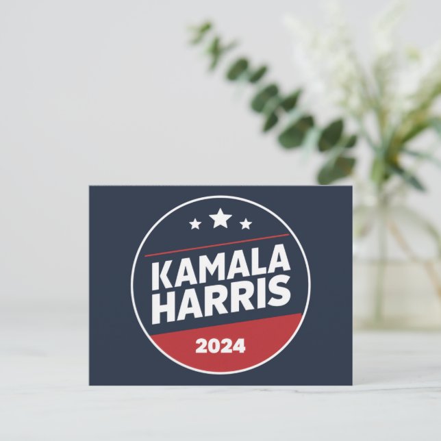 Kamala Harris 2024 für die Präsidentschaftswahl Postkarte (Stehend Vorderseite)