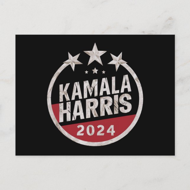 Kamala Harris 2024 für die Präsidentschaftswahl Postkarte (Vorderseite)