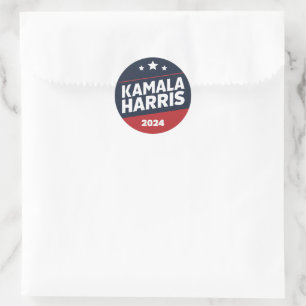 Kamala Harris 2024 für die Präsidentschaftswahl Runder Aufkleber