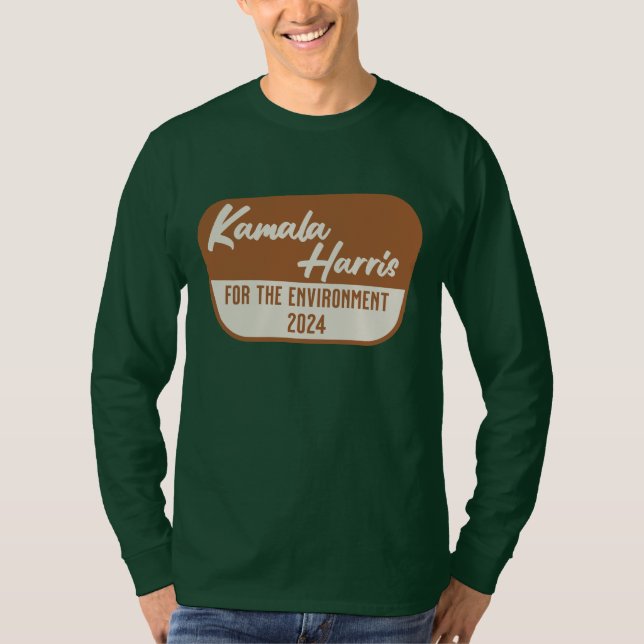 Kamala Harris 2024 für die Umwelt T-Shirt (Vorderseite)