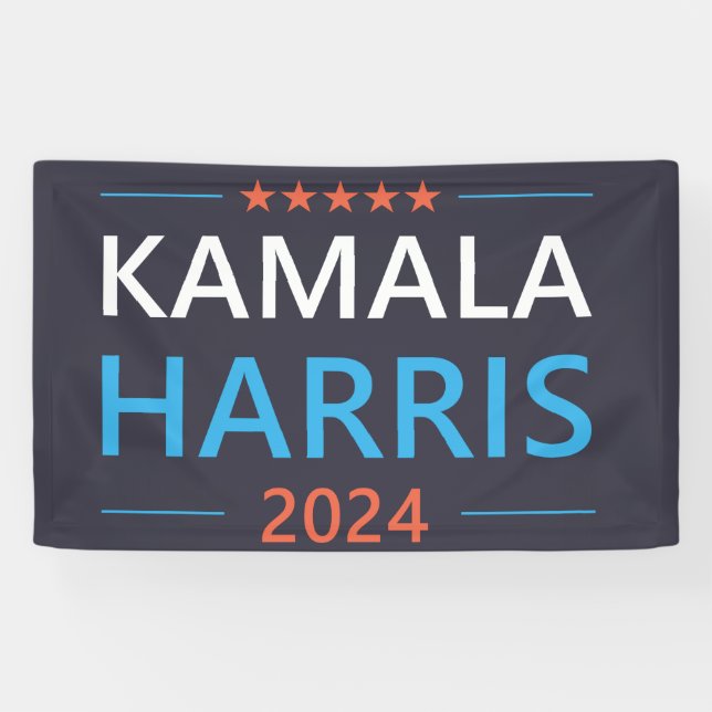 Kamala Harris 2024 für Präsident Banner (Horizontal)