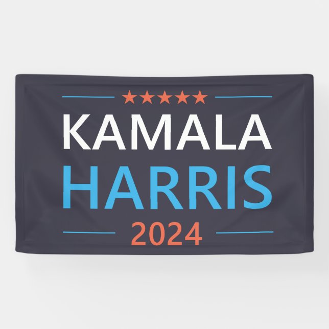 Kamala Harris 2024 für Präsident Banner (Horizontal)