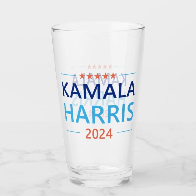 Kamala Harris 2024 für Präsident Glas (Vorderseite)