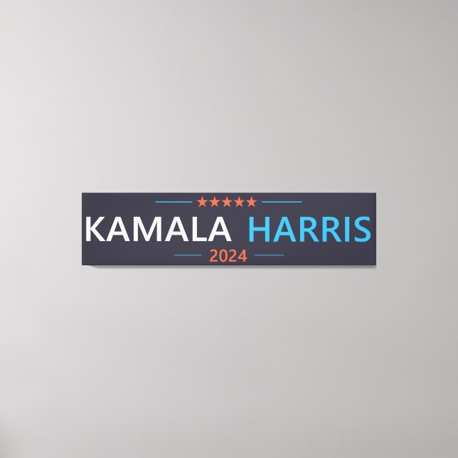 Kamala Harris 2024 für Präsident Leinwanddruck (Vorderseite)