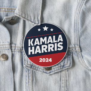 Kamala Harris 2024 Für Präsident Retro-Wahl Button