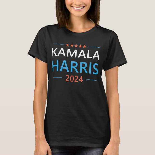 Kamala Harris 2024 für Präsident T-Shirt (Vorderseite)