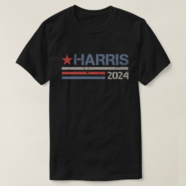 Kamala Harris 2024 für Präsidentschaftskampagne T-Shirt (Design vorne)