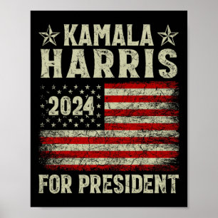 Kamala Harris 2024 für Präsidentschaftswahlkampagn Poster