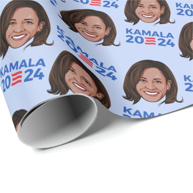 Kamala Harris 2024 Geschenkpapier (Rolleneckpunkt)