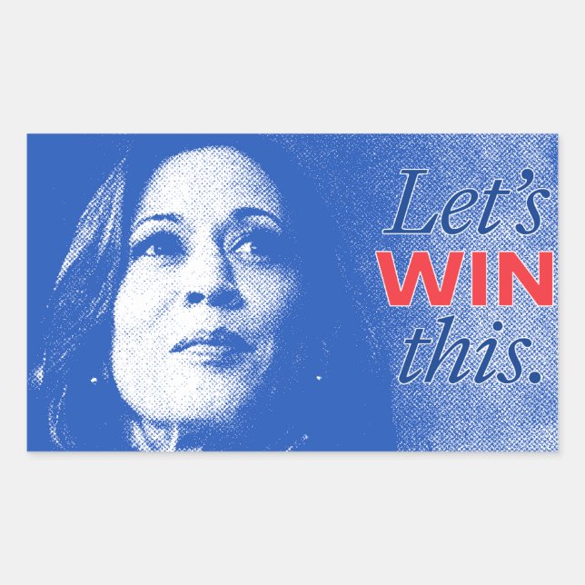 Kamala Harris 2024 - Gewinnen wir das Rechteckiger Aufkleber (Vorderseite)