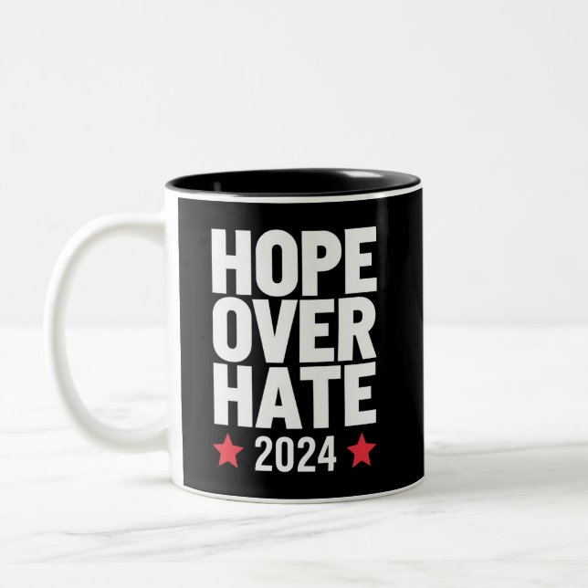 Kamala Harris 2024 Hass-Präsident Zweifarbige Tasse (Links)