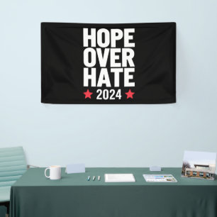 Kamala Harris 2024 Hoffnung statt Hass Präsidentsc Banner