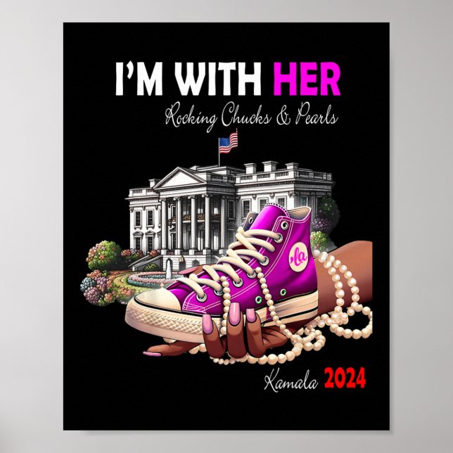 Kamala Harris 2024 Ich bin mit ihren Rockstäbchen  Poster (Vorne)