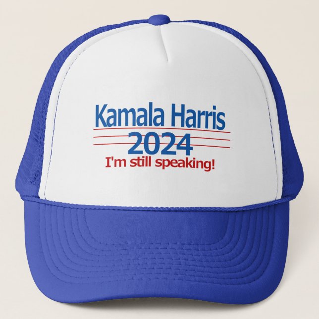 Kamala Harris 2024 Ich spreche immer noch! Truckerkappe (Vorderseite)