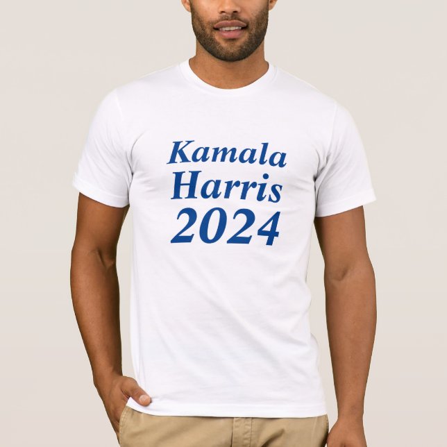 Kamala Harris 2024 Individuelle Name and Year Whit T-Shirt (Vorderseite)