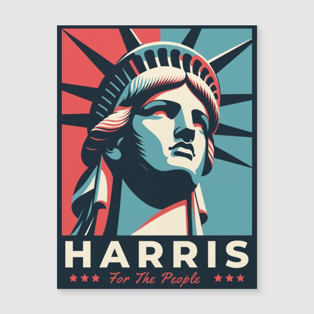 Kamala Harris 2024 ist mein Präsident schwarz und  Magnetkarte (Vorderseite)