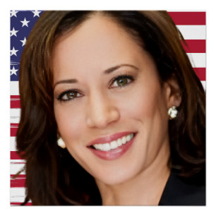 Kamala Harris 2024 ist mein Präsident schwarz und Poster