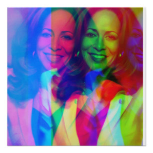 Kamala Harris 2024 ist mein Präsident schwarz und  Poster