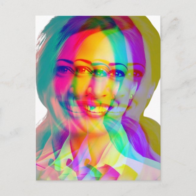 Kamala Harris 2024 ist mein Präsident schwarz und  Postkarte (Vorderseite)