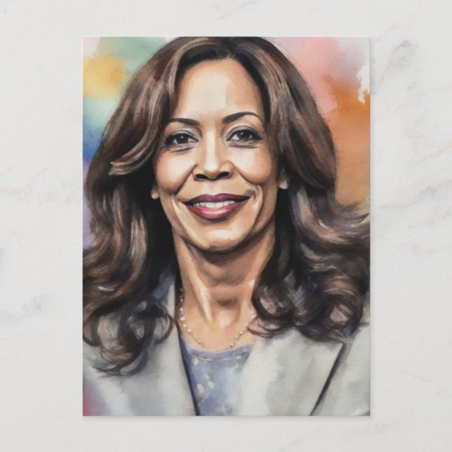 Kamala Harris 2024 ist mein Präsident schwarz und  Postkarte (Vorderseite)
