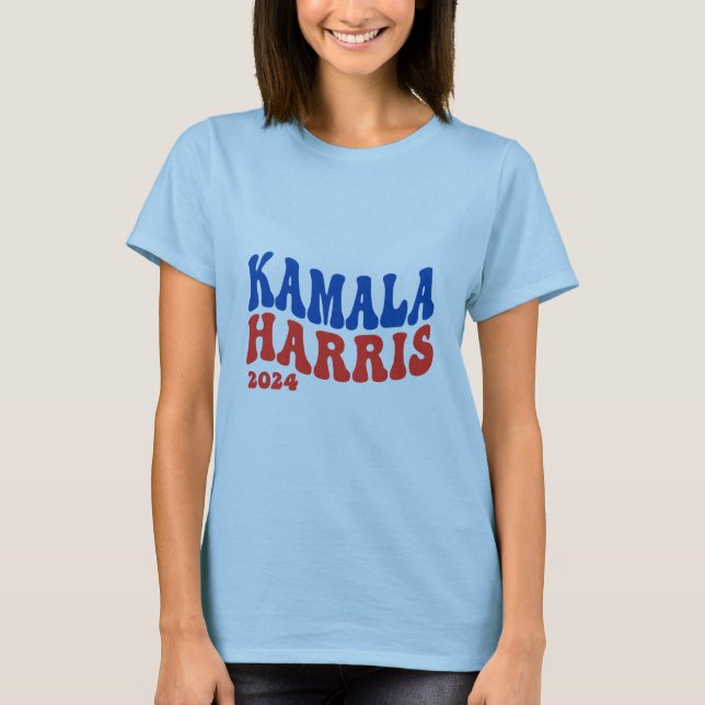 Kamala Harris 2024 Kampagne Retro Design T-Shirt (Vorderseite)