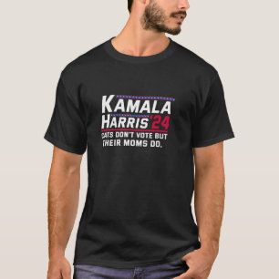Kamala Harris 2024 Kinderlose Katze Frauen wählen T-Shirt