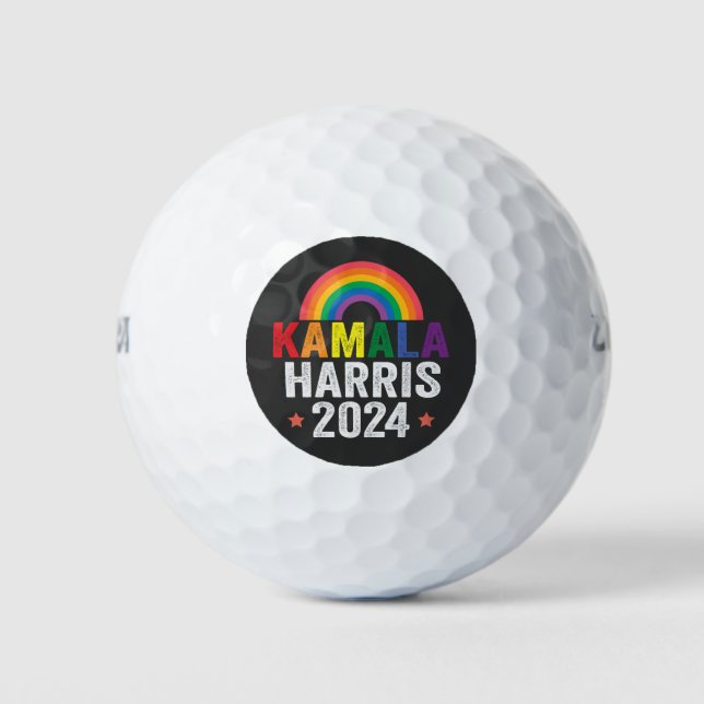 Kamala Harris 2024 Lgbtq Wahlpräsident Golfball (Vorderseite)