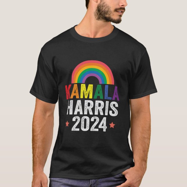Kamala Harris 2024 Lgbtq Wahlpräsident T-Shirt (Vorderseite)