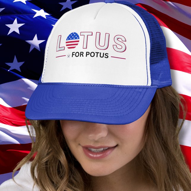 Kamala Harris 2024 Lotus for Potus Truckerkappe (Von Creator hochgeladen)
