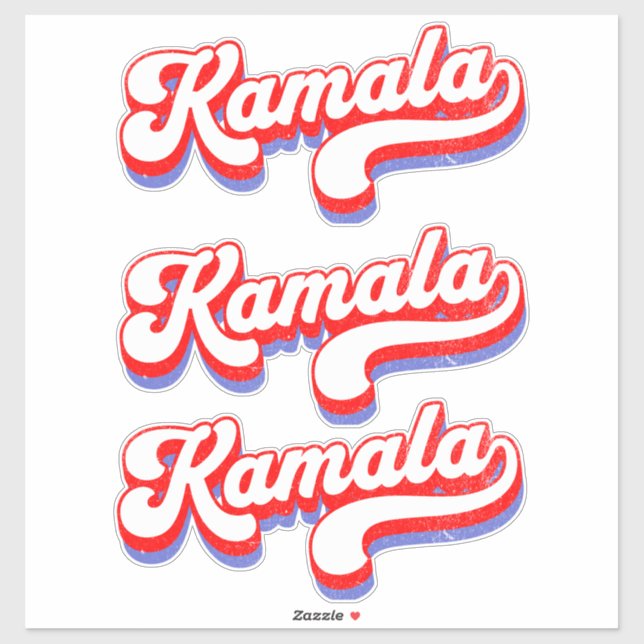 Kamala Harris 2024 Niedlich 2024 Wahl Hot Pink Aufkleber (Blatt)