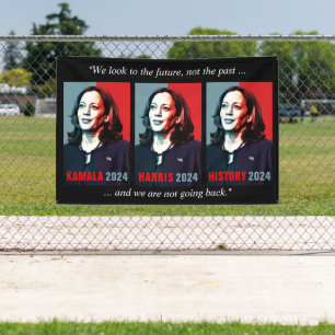 Kamala Harris 2024 Pop Art nicht nach draußen gehe Banner