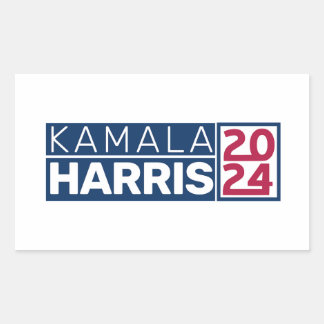 Kamala Harris 2024 Präsident Amerikanische Flagge Rechteckiger Aufkleber