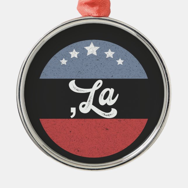 Kamala Harris 2024 Präsident Comma La Funny Ornament Aus Metall (Vorne)
